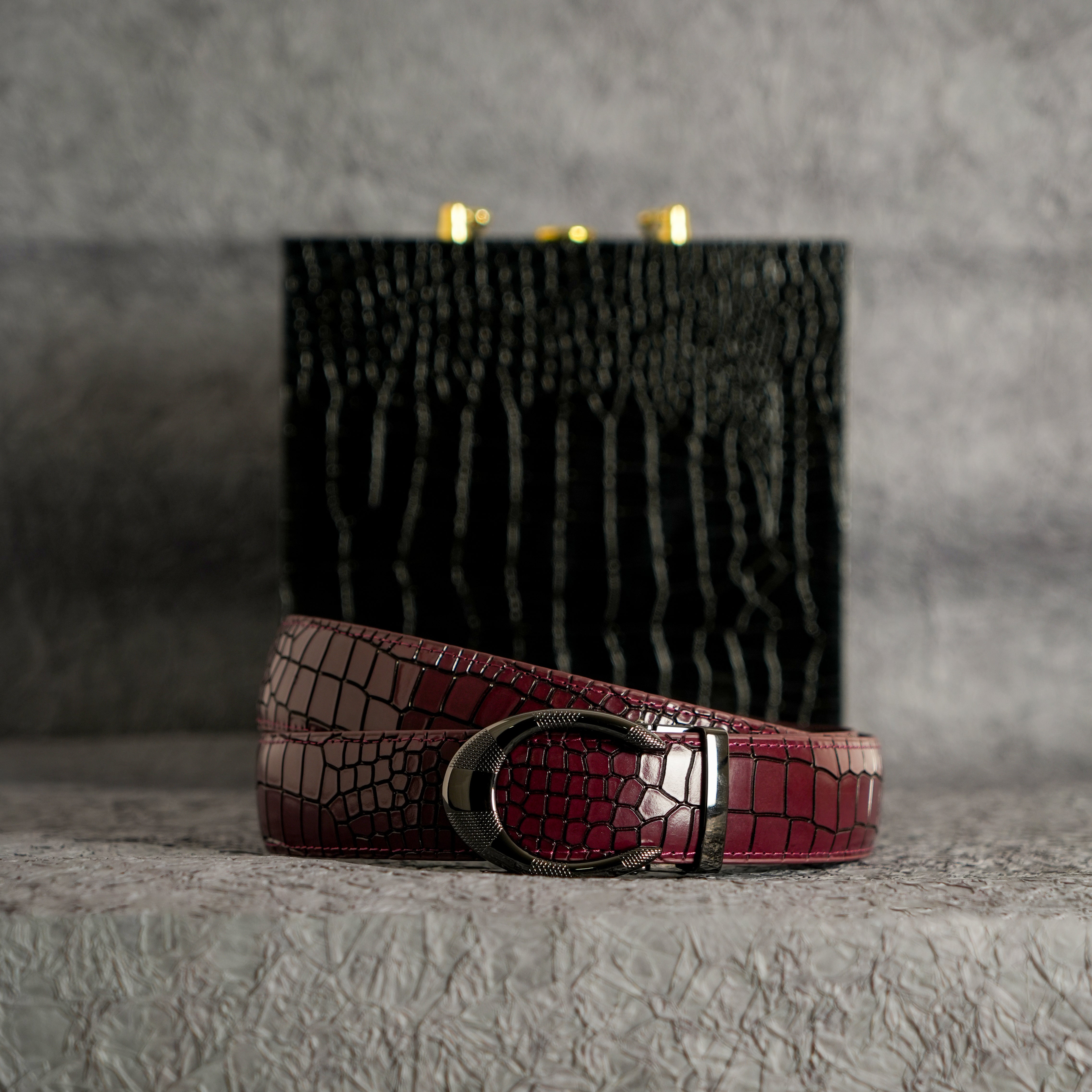 TORTOISE CRACK VEGETABLE TANNED 100% LEATHER BELT WITH CLASSIC BUCKLE